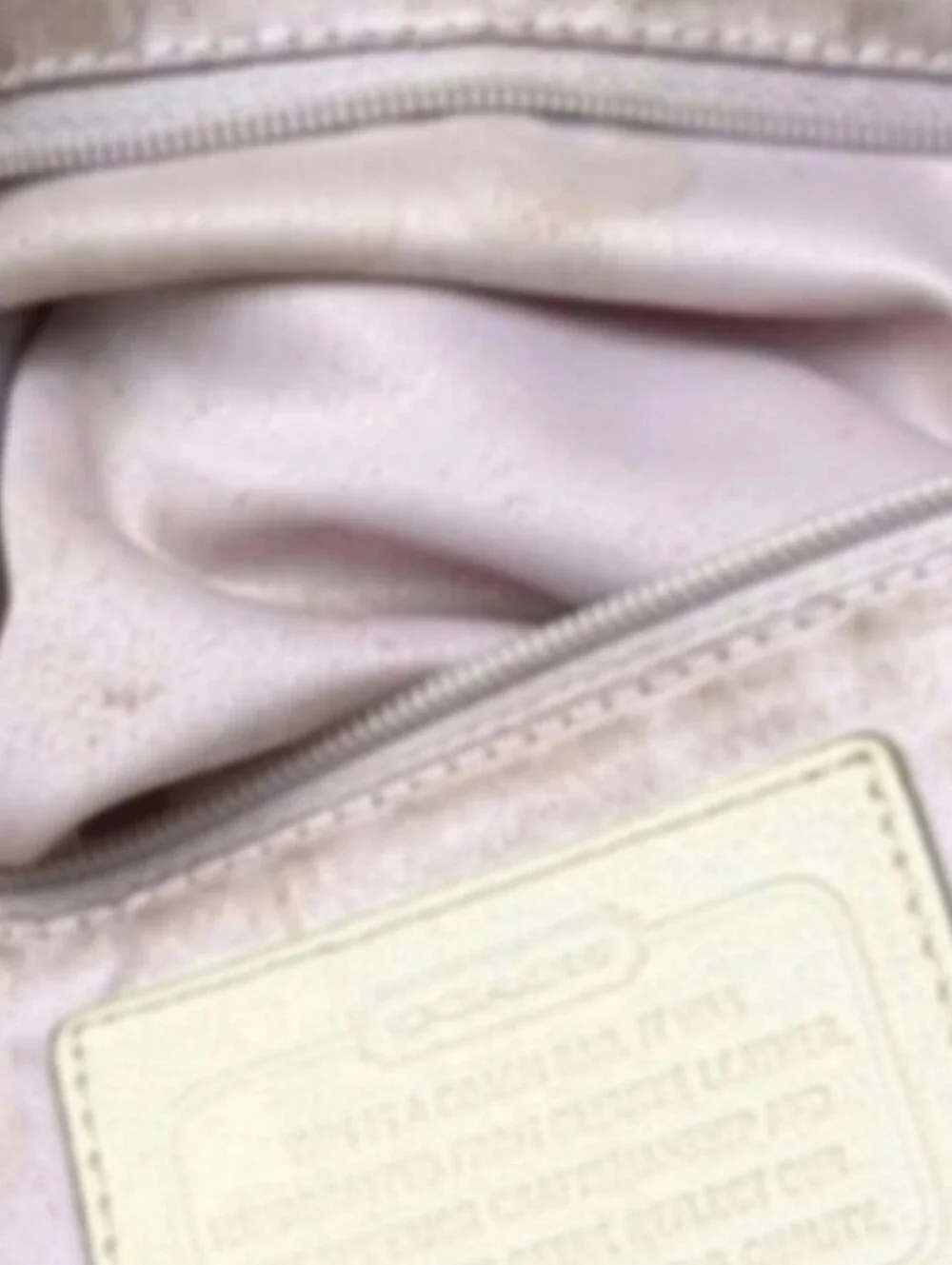 Coach Kristin Natural Light Beige Tone Leather Hobo with Hangtag